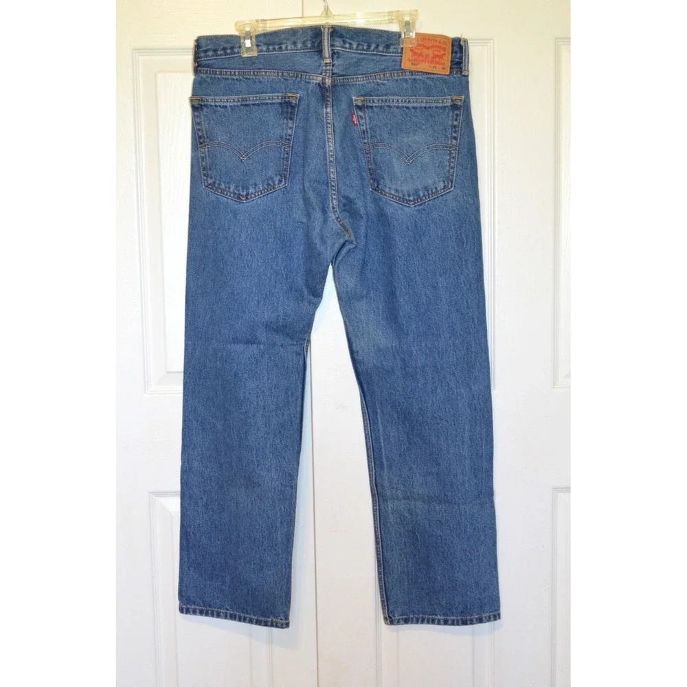 Levi Strauss Levi's 505 Denim Blue Jeans Men's 36‎ x30 Inseam 29.5